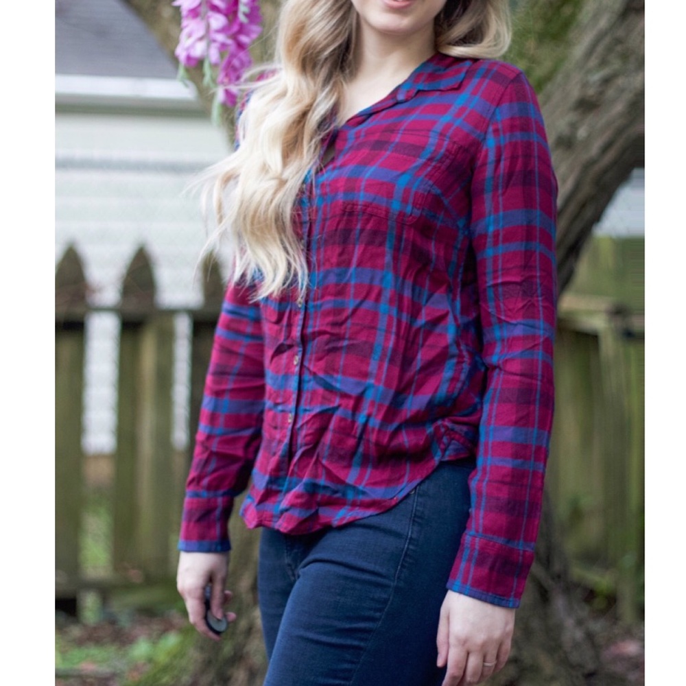 Lucky Brand Long Sleeve Plaid Shirt